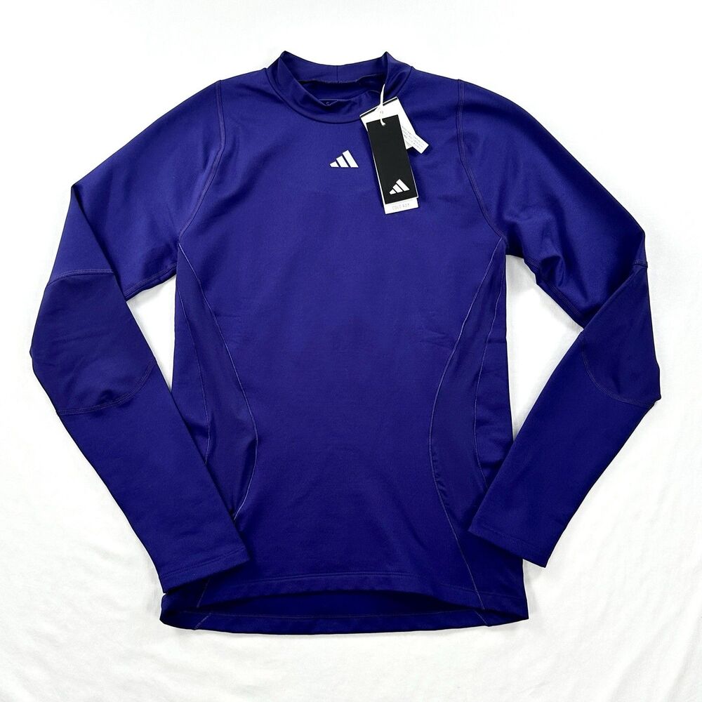 Adidas Cold Ready Compression Shirt Mens Small Purple Tight Fit Performance